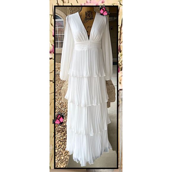 Lulu's Elegant White Maxi Dress - Picture 2 of 12